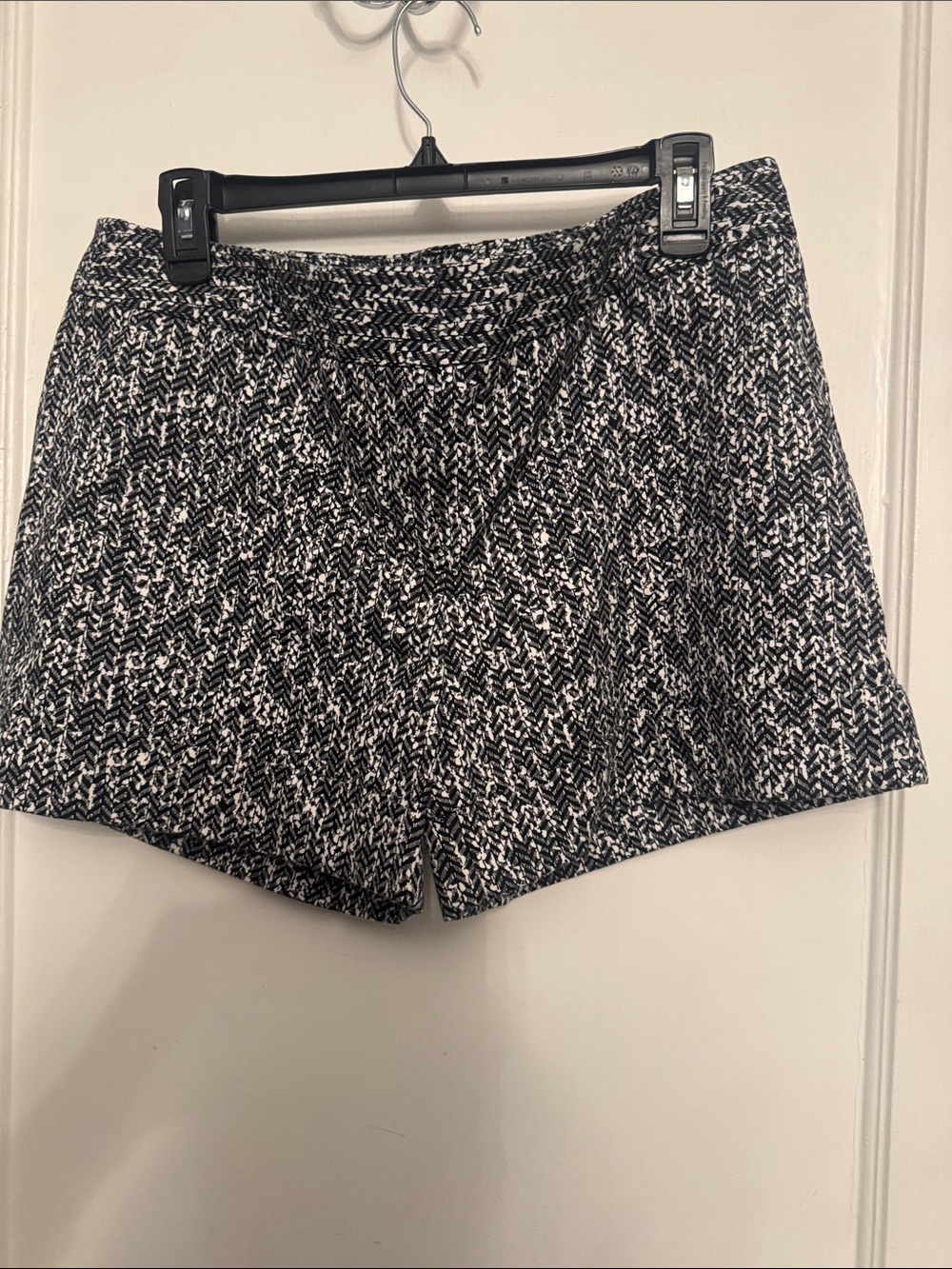 Express Black & White Tweed High Waist Shorts